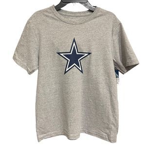 NFL Dallas Cowboys Authentic Youth M 12-14 T-shirt Tee New NWT Gray Blue Star